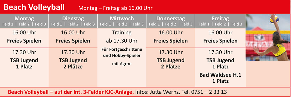 Beach Volleyball im KJC